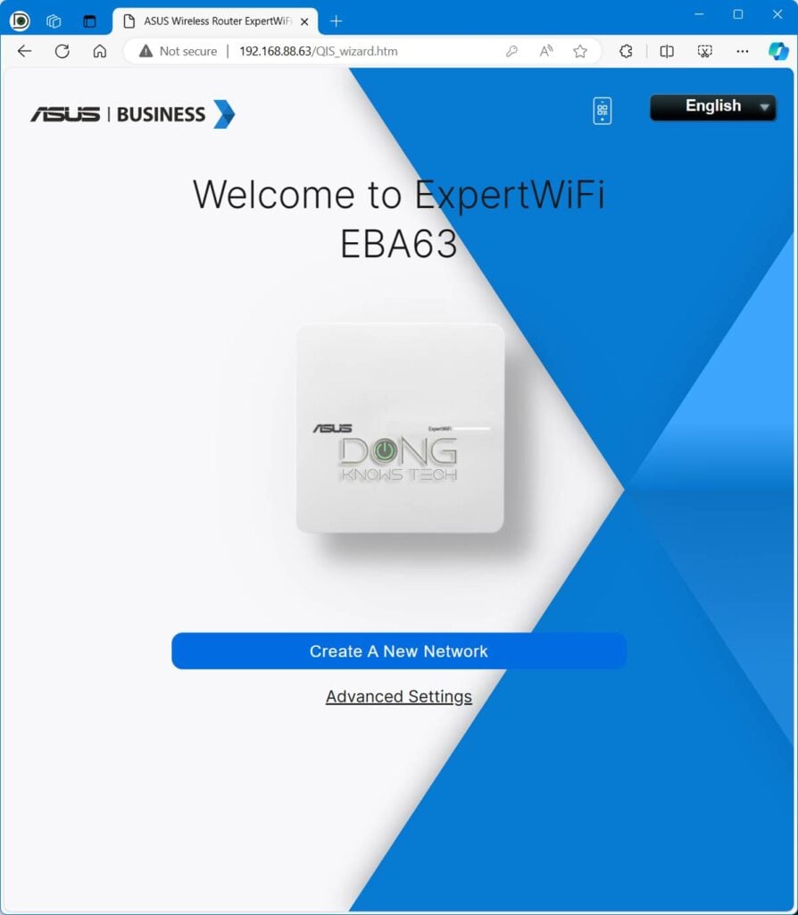 Asus ExpertWiFi EBA63 Web User Interface