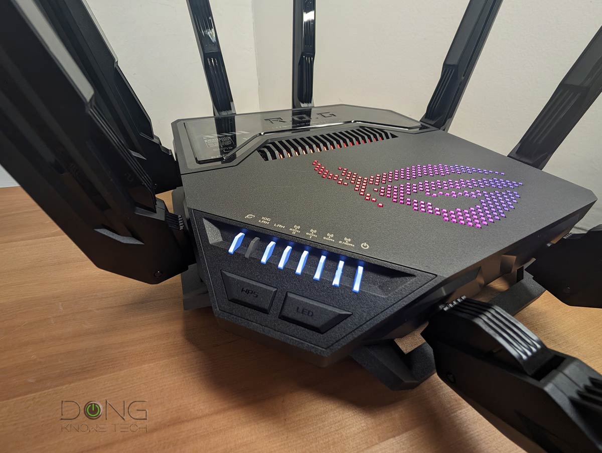 Asus GT BE98 Pro Gaming Router with Aura light