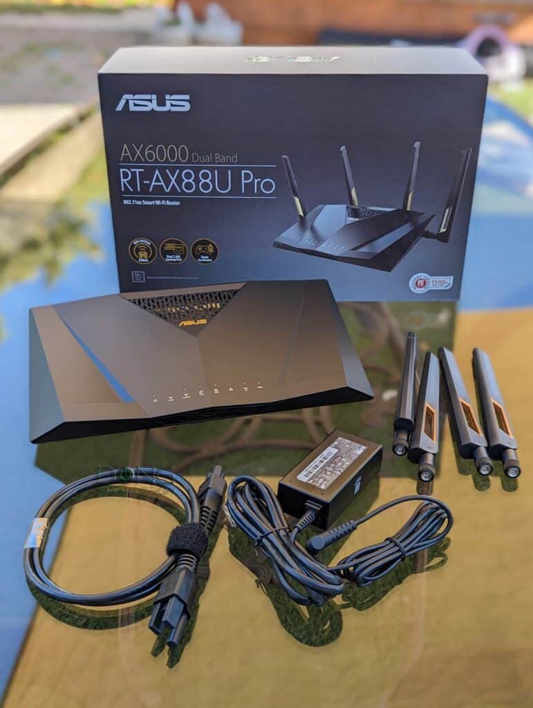 Asus RT-AX88U Pro Wi-Fi 6 Router Box Content