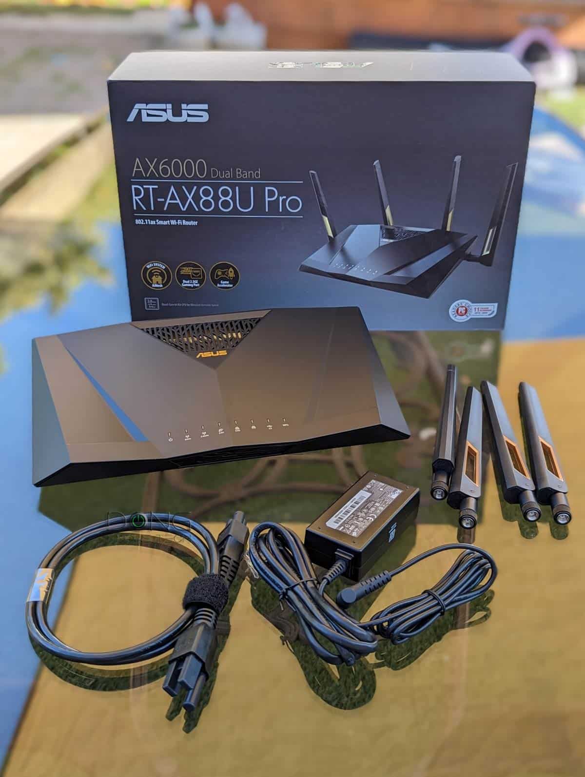 Asus RT-AX88U Pro Wi-Fi 6 Router Box Content