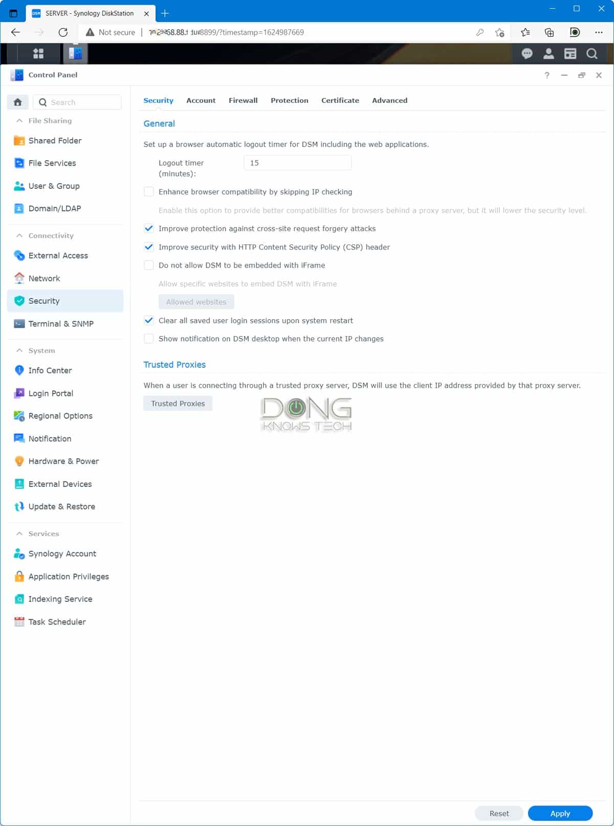 DSM 7 Control Panel Items