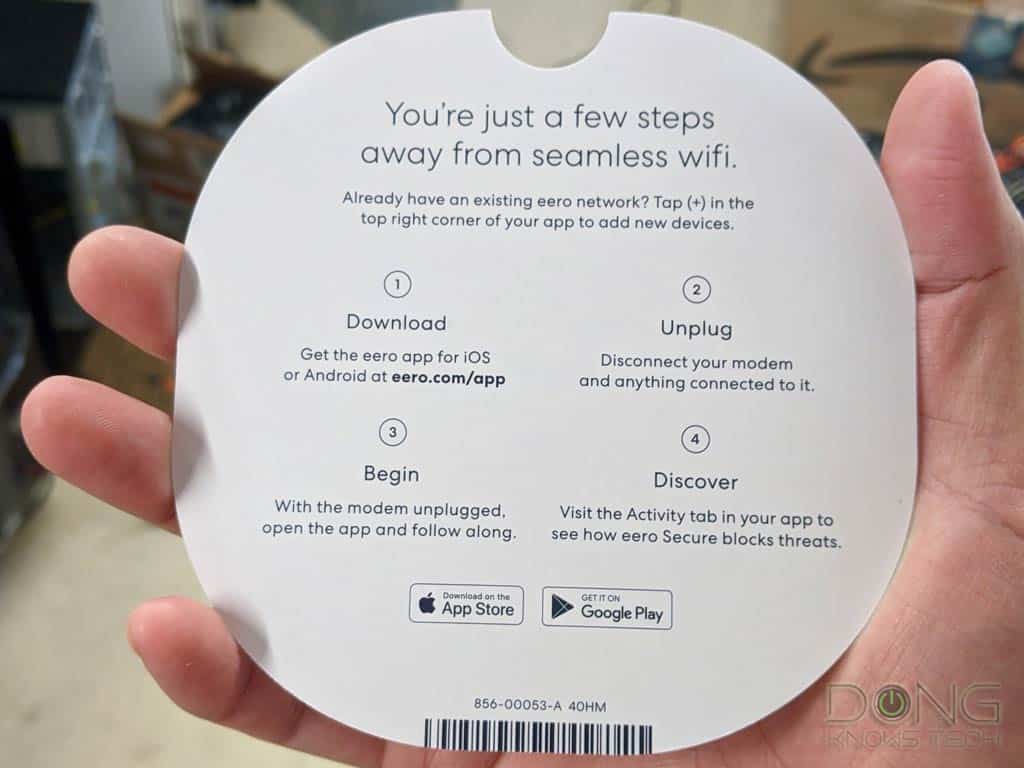 Eero Setup Card