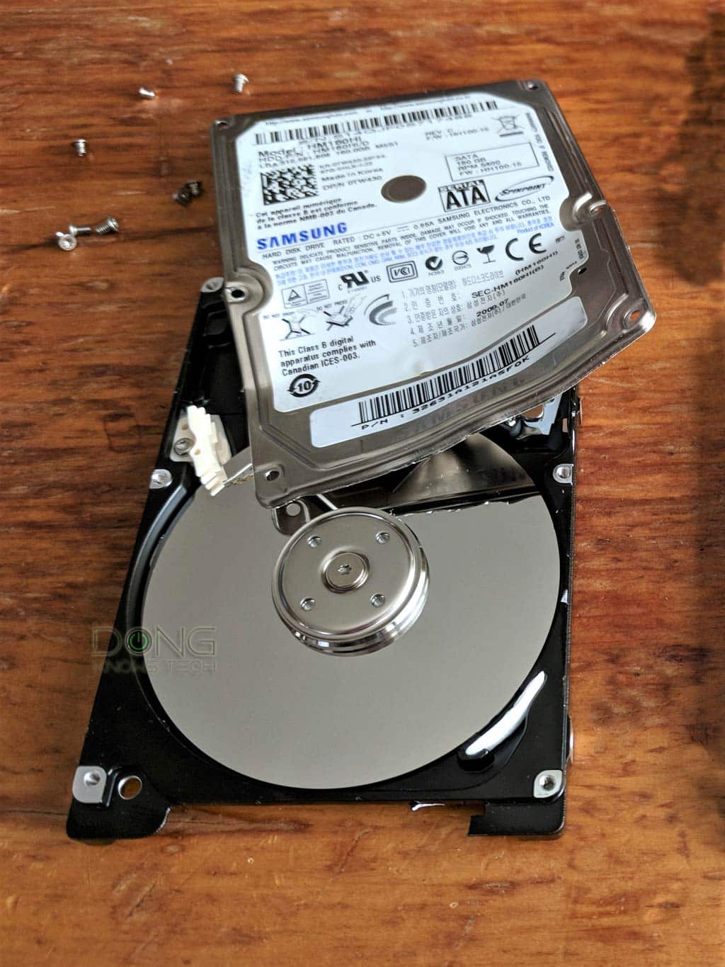 Inside a hard drive