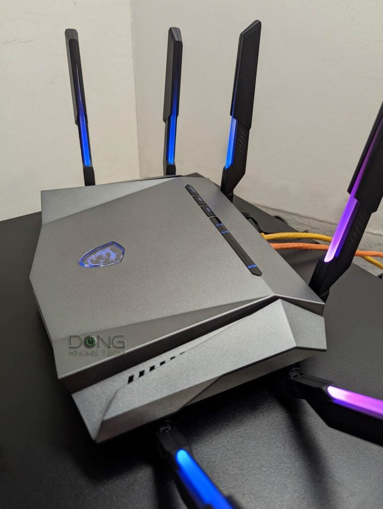 The MSI RadiX AXE6600 tri-band Wi-Fi 6E gaming router comes with fancy progammable Mystic Light