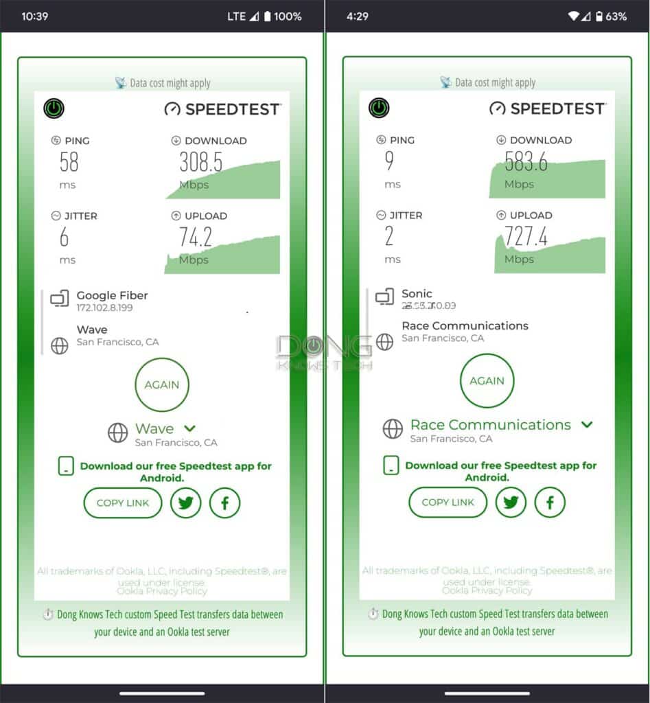 Netgear M6 Pro Google Fi 5G and Wi-Fi Speed