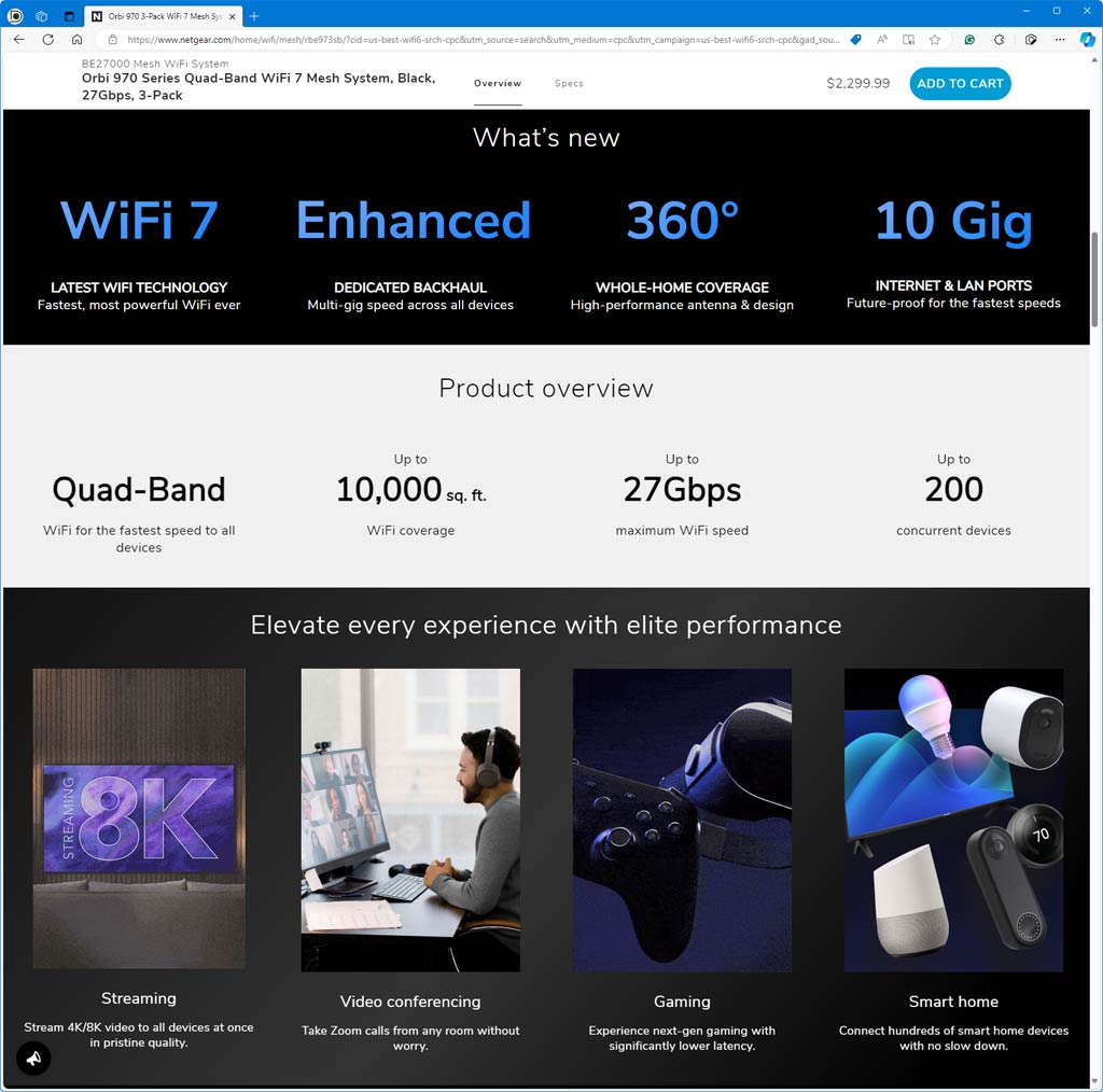 Netgear Orbi 970 Series Product Page