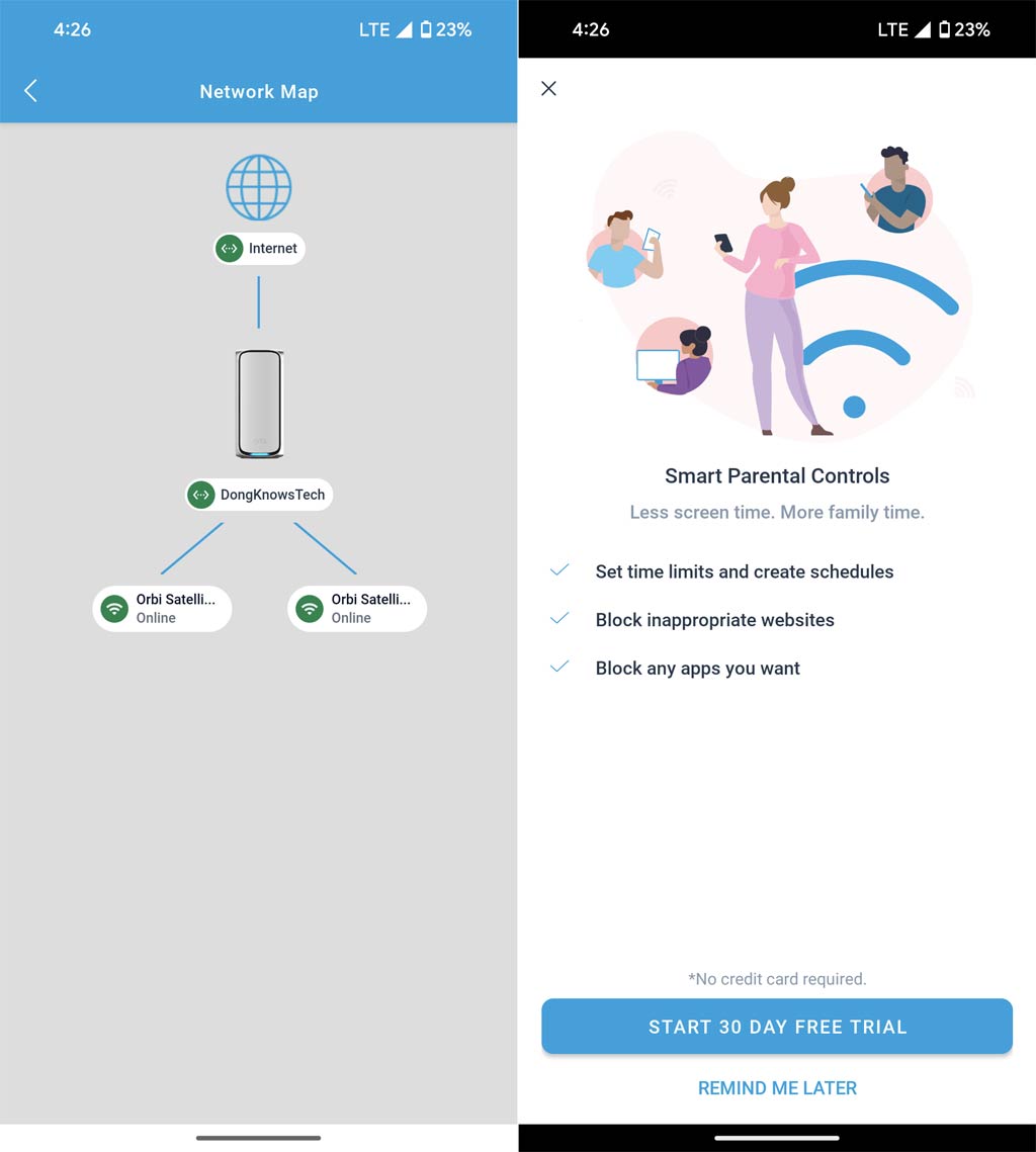 Netgear Orbi and Parental Control add on