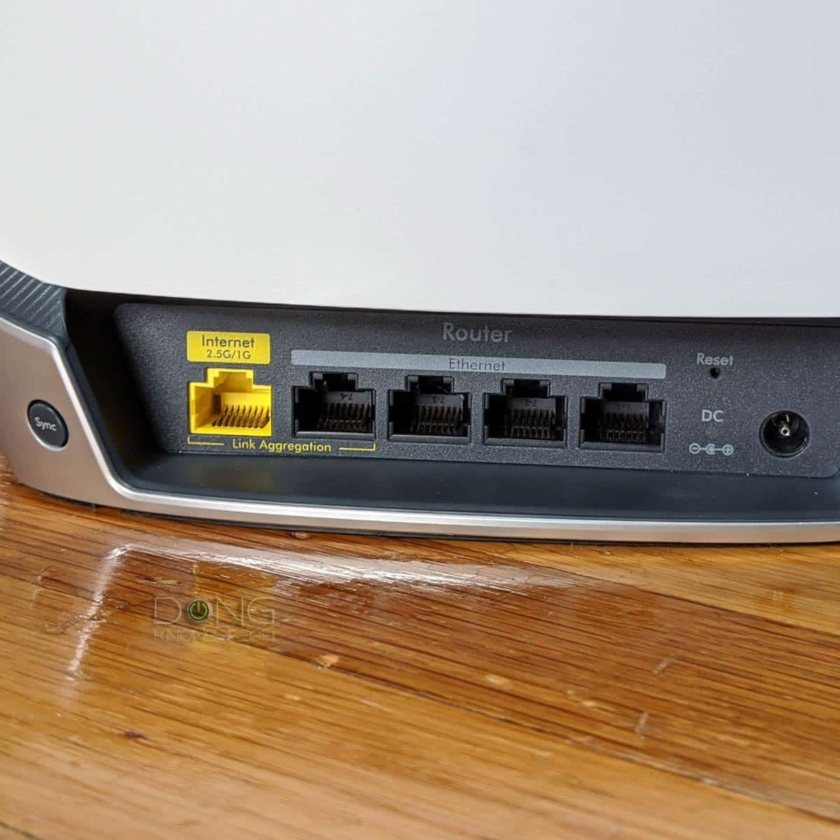 Netgear Orbi RBK850 Series Routers Ports Close Up