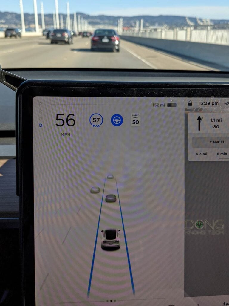 Driving Automation: RADAR helps a Tesla see farther head, including a vehicle obscured from its front-facing cameras. 