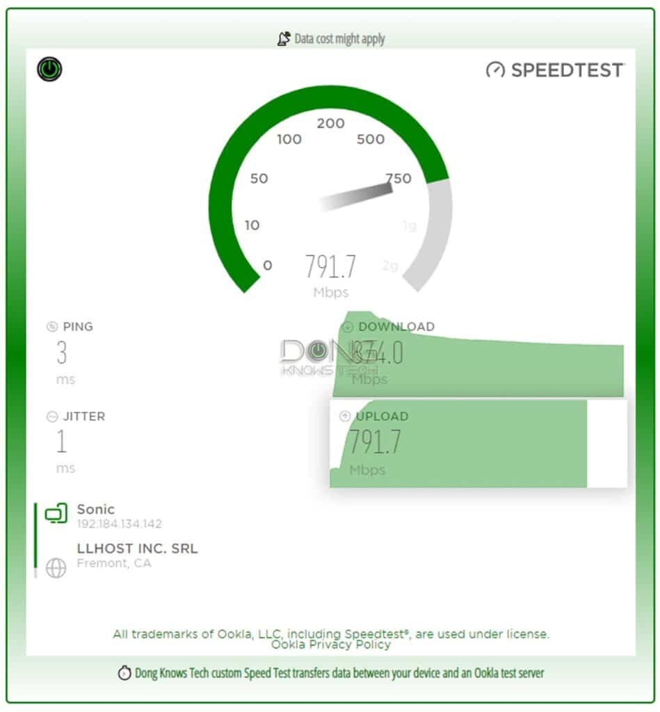 RBR860 Internet speed