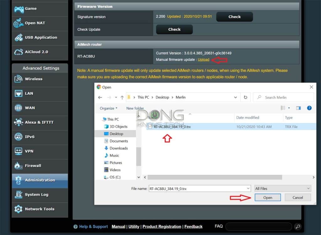 RT-AC88U Firmware Upload