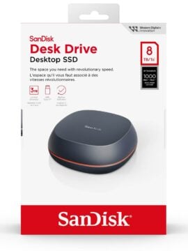 SanDisk Desk Drive 8TB retail package