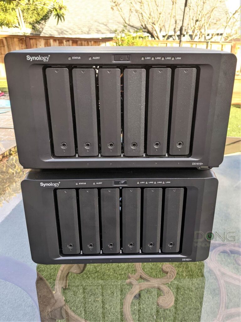 Synology DS1621 vs. DS1618 NAS Server Stacked