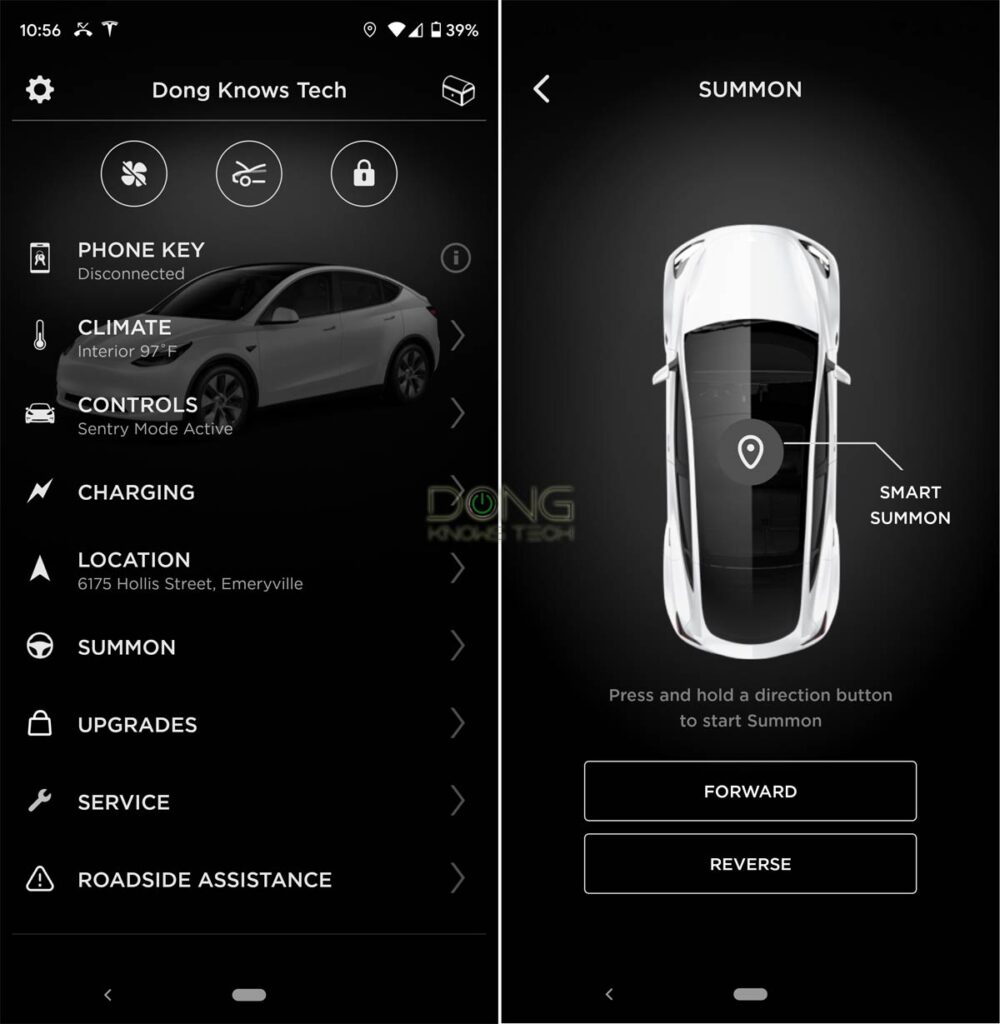 Tesla App Summon