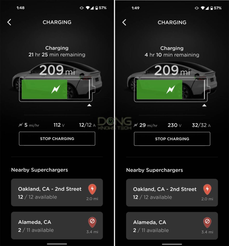 Tesla Charging Speeds