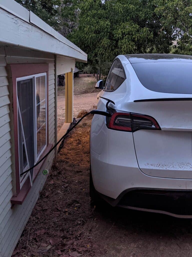 Tesla Model Y Charging from a House