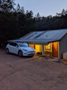 Tesla Model Y Charging while camping