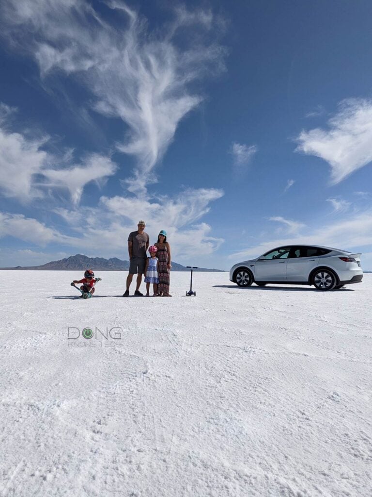 Tesla Model Y Family Bonneville Salt Flats