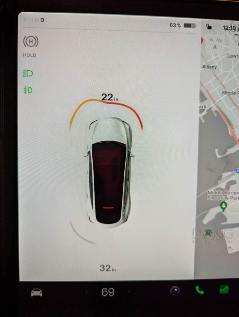 Tesla Ultrasonic Sensors in Action