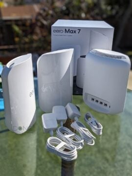 The Amazon eero Max 7 is available in a 3-pack, 2-pack, or a single router.