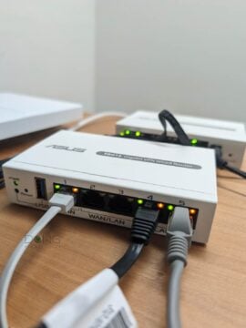 The Asus ExpertWiFi EBG15 VPN Router is in action