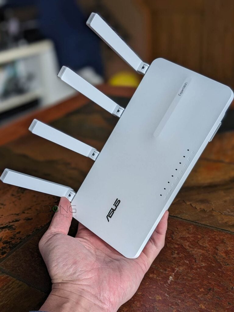 The Asus ExpertWiFi EBR63 is a compact Wi-Fi 6 router