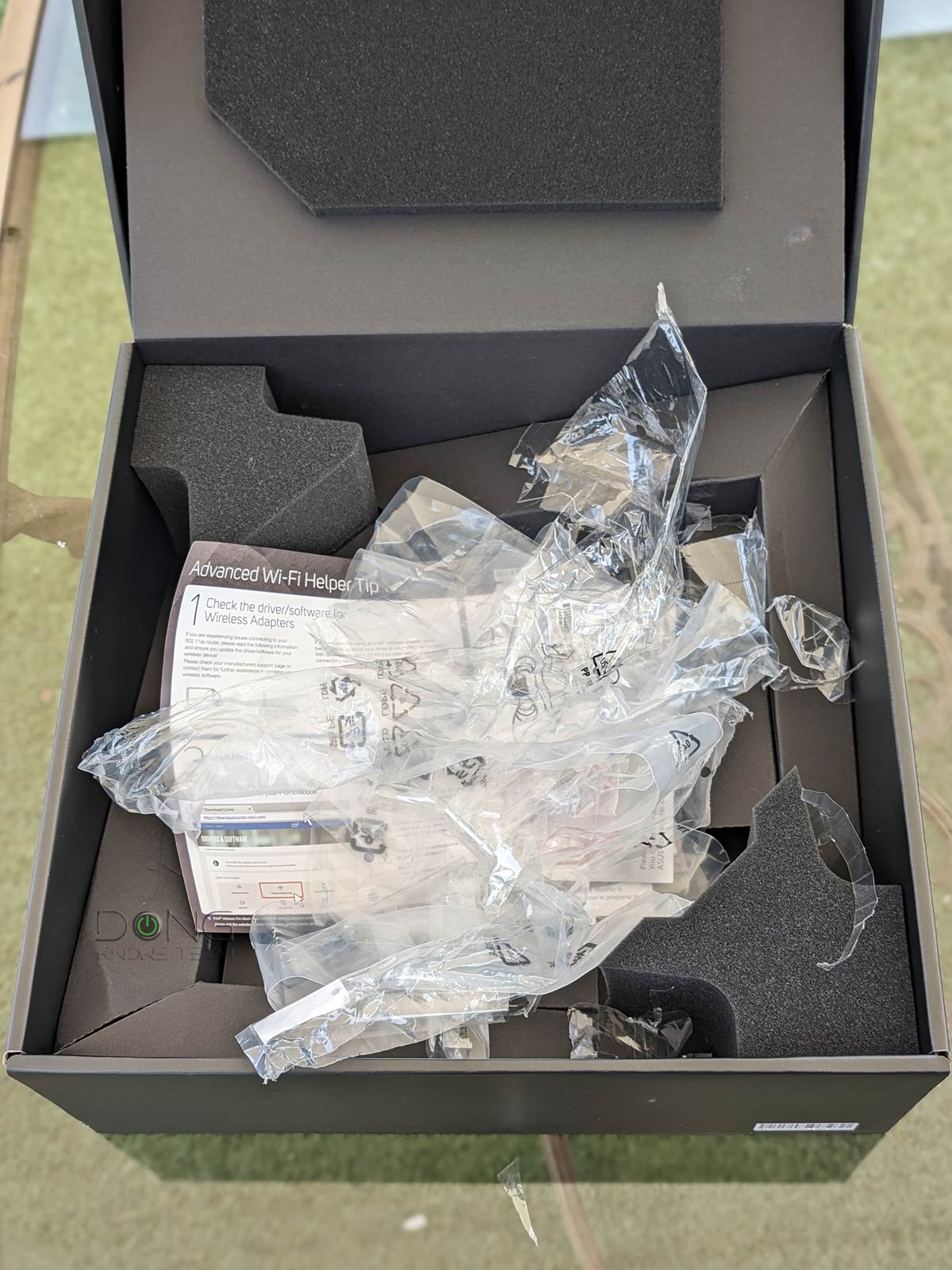 The Asus RT-BE96U Box of Plastic Wraps