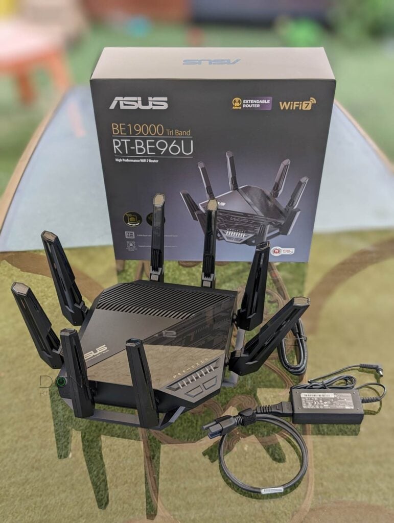 The Asus RT-BE96U is out of the retail box