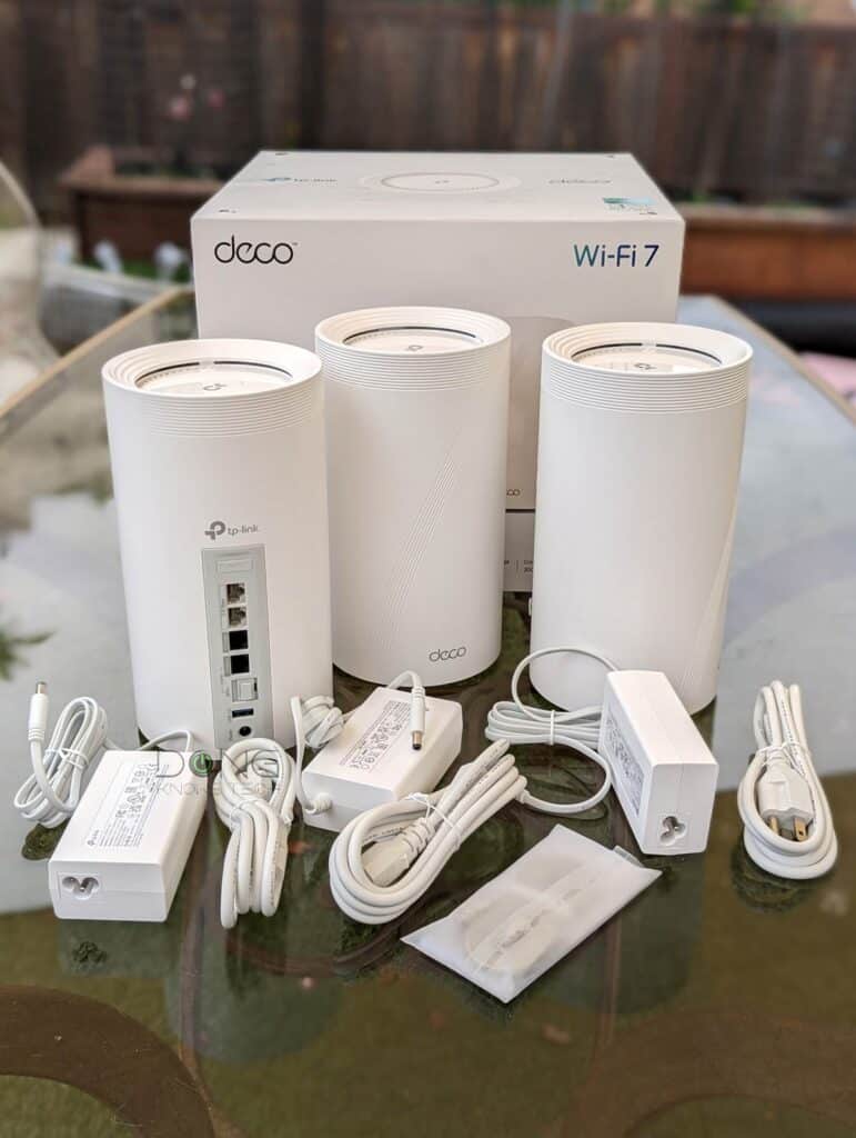 TP-Link Deco BE85 Wi-Fi 7 Mesh System Box Content