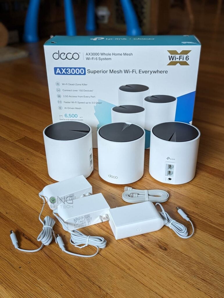 TP-Link Deco X55 Pro WiFi6 Mesh System Box Content