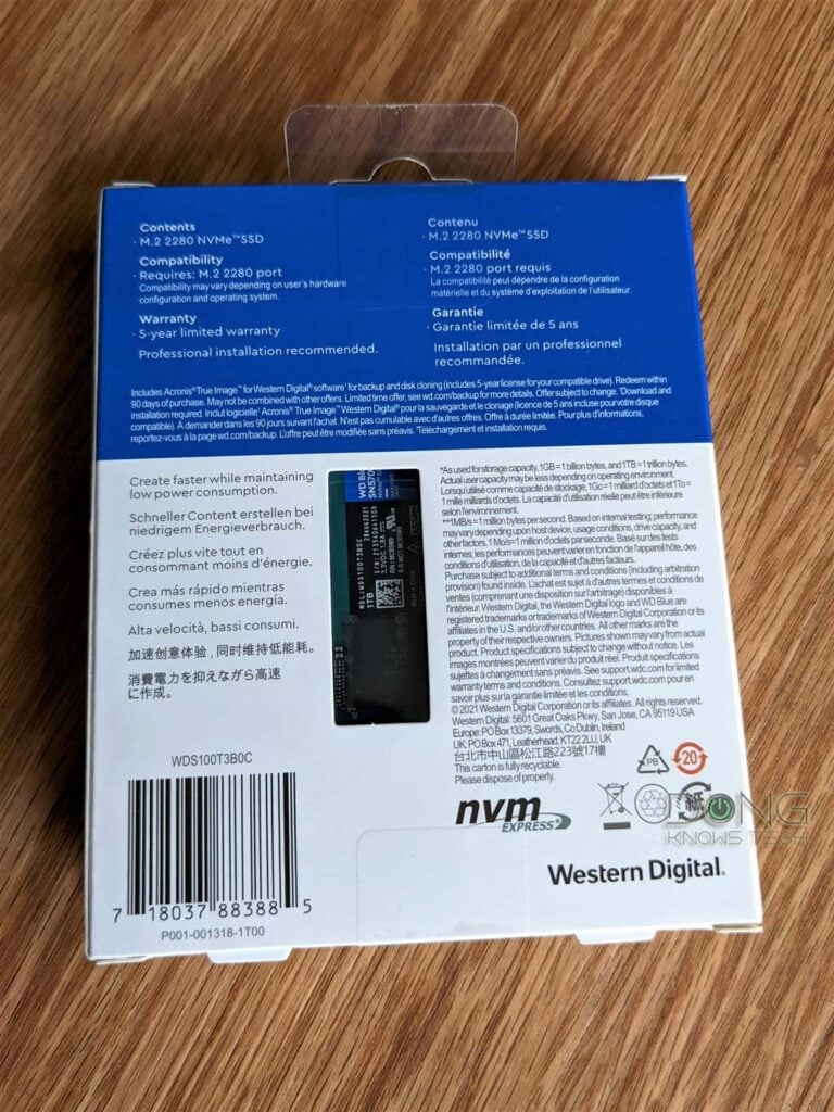 WD Blue SN570 NVMe SSD