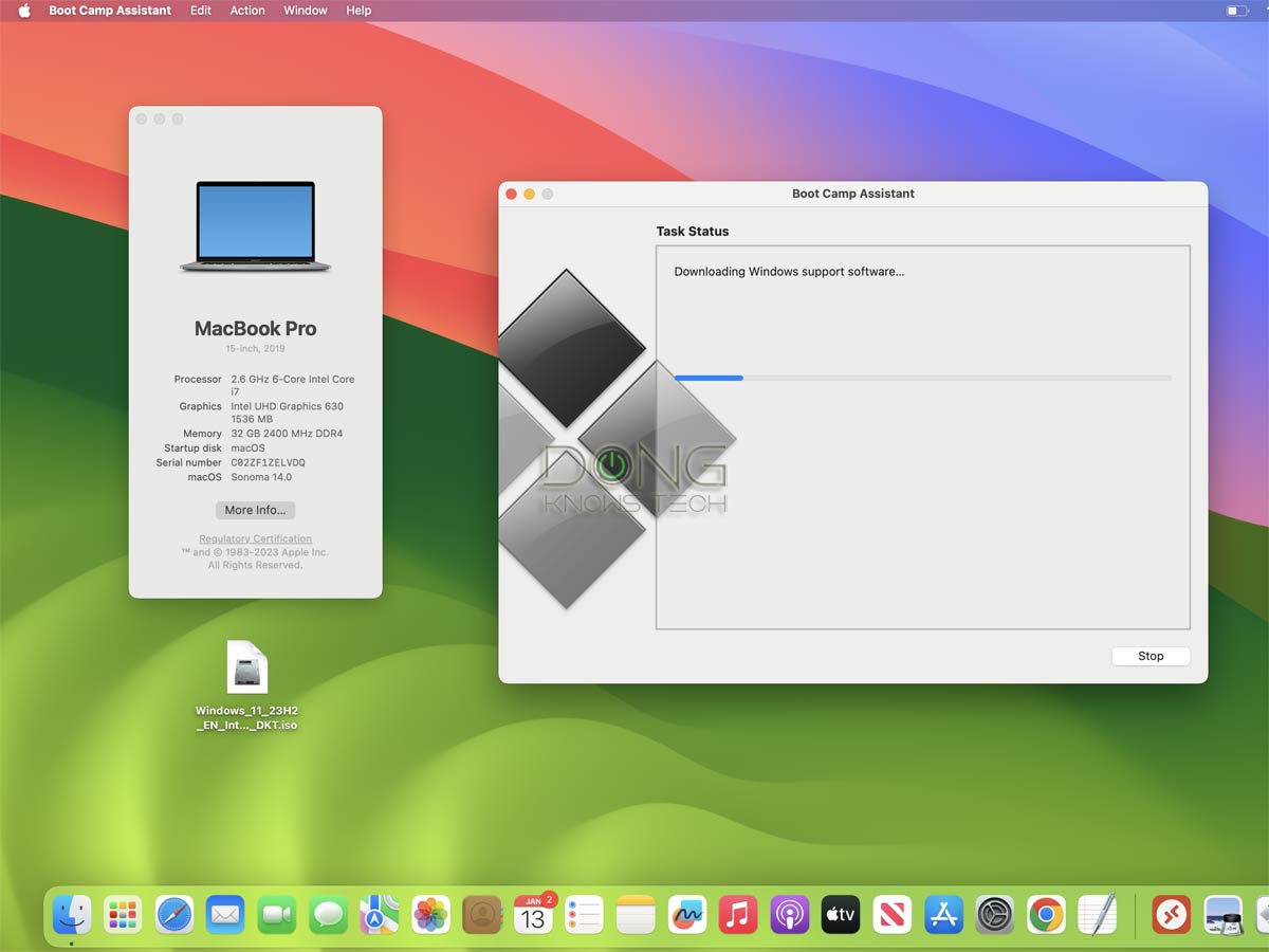 Windows 11 Installation on MacBook Pro via Boot Camp Assistant Process