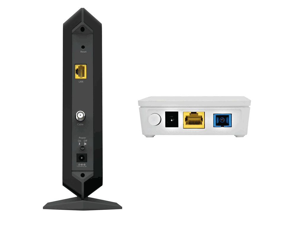 Cable Modem vs. Fiber optic ONT