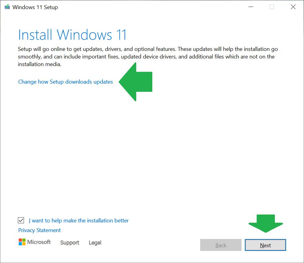 Windows 11 Upgrade updates